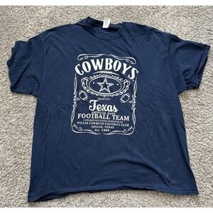 Cowboys Jack Daniels‎ Style Blue T-Shirt  2XL